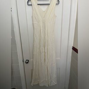 Vintage Jessica McClintock Collections Cream Maxi Dress